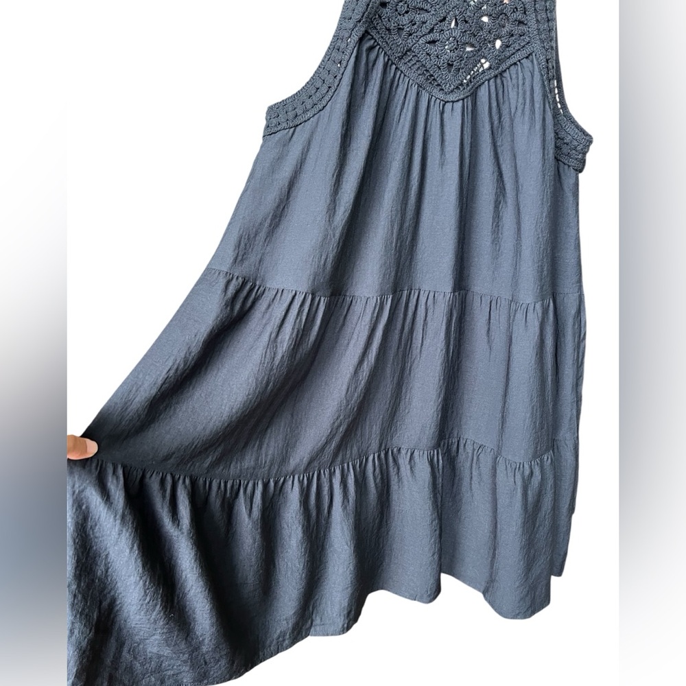 BTFBM black crochet shift Dress - Picture 9 of 12